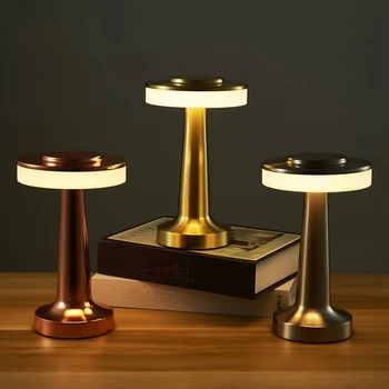 מגע LED נטענת מנורת שולחן שולחן אוכל שולחן בר מנורה חיצונית קטנה מנורת לילה דקורטיבית מנורת שולחן